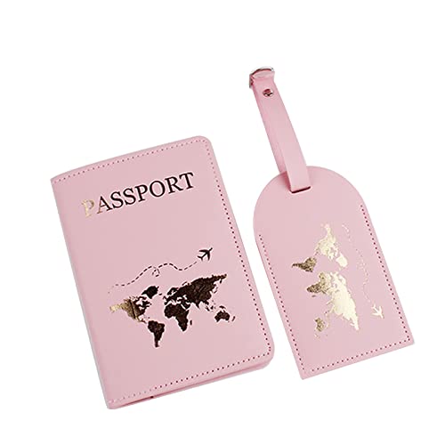 BUBEFSKD PU Leder Passport Coverhalter Gepäck Tag Für Frauen Männer Reisen Mode Liebhaber Ehepaar Hochzeiten Geschenk Leder Passhalter von BUBEFSKD