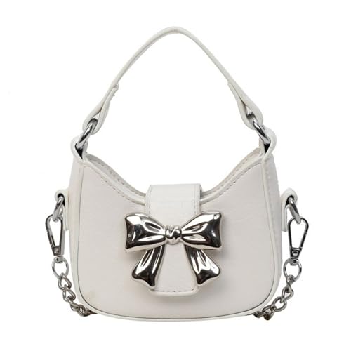 BUBEFSKD PU Leder Umhängetasche Für Frauen Kette Gurt Messenger Bowknot Shopping Dating Schöne Handtasche Crossbody Frauen Bogenknoten Schulterkettenriemen Crossbody PU Leder Messenger von BUBEFSKD