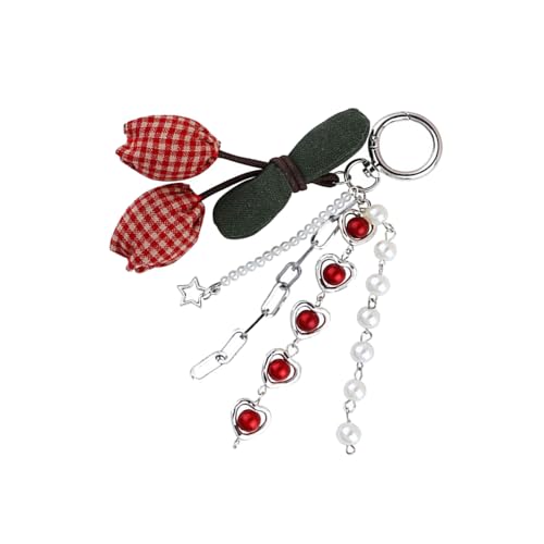 BUBEFSKD Perlen Herzstern Schlüsselbund Einfache Autos Schlüsselkette Fruchtform Hanging Ornament von BUBEFSKD