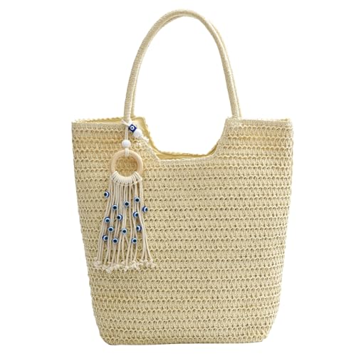 BUBEFSKD Praktische Handtasche Urlaub Strohbeutel Freizeit Handgewebtes Großkapazität Bohomian Handtaschen Ideal Für Reisen Und Beachtasche Freien Nutzung von BUBEFSKD