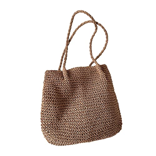 BUBEFSKD Rattan Beach Umhängetasche Große Kapazität Reise Reise Urlaubseimer Für Frauen Mädchen Beige/Kaffee Umhängetasche BUBEFSKD Rattan Beach Umhängetasche Große Kapazität Reise Reise Urlaubseimer Für Frauen Mädchen Beige/Kaffee Umhängetasche von BUBEFSKD