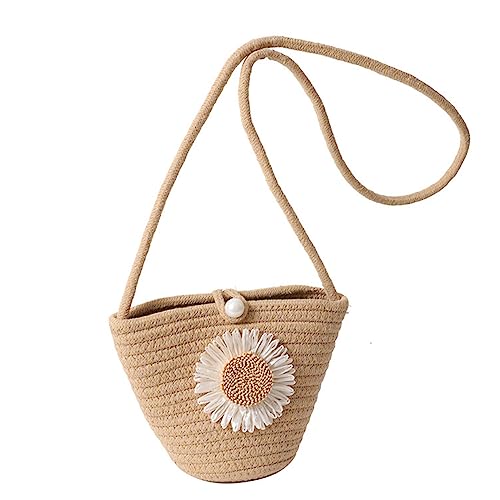 BUBEFSKD Rattan Summerbeach Umhängetasche Crossbody Women Girl Eimer Mit Sonnenblumendekor Khaki/Rot/Bunt Urlaub Tasche BUBEFSKD Rattan Summerbeach Umhängetasche Crossbody Women Girl Eimer Mit Sonnenblumendekor Khaki/Rot/Bunt Urlaub Tasche von BUBEFSKD