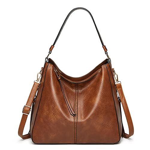 BUBEFSKD Retro Umhängetasche PU Leder Crossbody Taschen Handtasche Für Frauen Mädchen Satchel Geldbeutel Tasche von BUBEFSKD