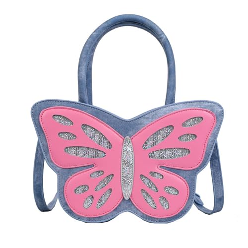 BUBEFSKD Schmetterlingsform Tasche Für Frauen Mode Crossbody Schöne Schulter Ästhetische Geldbörse Handtasche Einkaufsdating Schmetterlingsform Hand Für Frauen PU Leder Crossbody Schöne Schulter von BUBEFSKD
