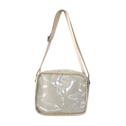 BUBEFSKD Schulmädchen Clear Schulter Handtasche Japanische Stil Frauen Transparent Crossbody Messenger Tasche Für Anime Abzeichen Display Messenger Tasche von BUBEFSKD