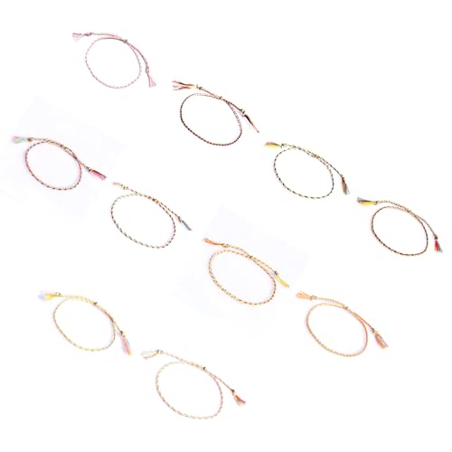BUBEFSKD Set Von 10 Handgefertigten Baumwollarmbändern Freundschaft Verstellbare Fußkettchen Farbenfrohe Baumwollfaden Für Frauen Freundschaftsbänder von BUBEFSKD