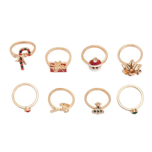 BUBEFSKD Set Von 8 Weihnachts Rentierringen Freudiger Rentierringe Sortiment Für Weihnachtsthemen Event Einzigartige Ringdesigns BUBEFSKD Set Von 8 Weihnachts Rentierringen Freudiger Rentierringe Sortiment Für Weihnachtsthemen Event Einzigartige Ringdesigns von BUBEFSKD