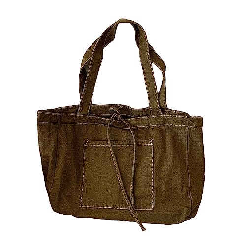 BUBEFSKD Shopping Umhängetasche Große Kapazität Leinwandbeutel Für Mädchen Frauen Tasche Lady Geldbeutel Retro Freizeit Reisetaschen Handtaschen Handtasche Canvasretro Tasche Käufer Freier Handtasche von BUBEFSKD