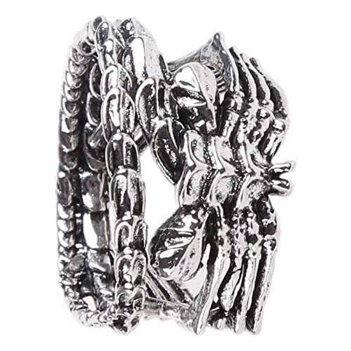 BUBEFSKD Skelett Handring Goth Biker Punkrocker Skelton Wrap Band Einzigartige Geschenke Für Männer Teen Schmuck Cosplay Ornament Schädel Ringe Für Männer Frauen Frauen BUBEFSKD Skelett Handring Goth Biker Punkrocker Skelton Wrap Band Einzigartige Geschenke Für Männer Teen Schmuck Cosplay Ornament Schädel Ringe Für Männer Frauen Frauen von BUBEFSKD