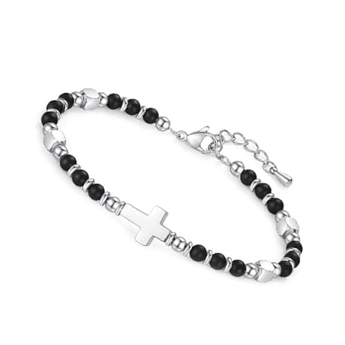 BUBEFSKD Steinarmband Natural Stone Religiös Perlen Handgelenk Schmuckparty Accessoire Für Tägliche Outfits Unisex Handgefertigtes Armband Geeignet von BUBEFSKD