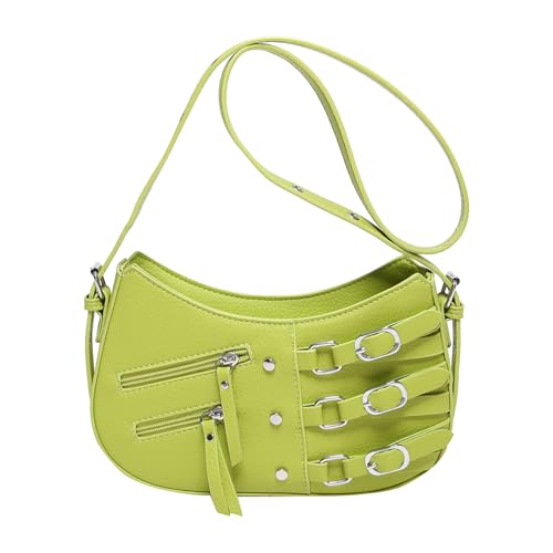 BUBEFSKD Stilvolle Frauen Kleine Handtasche Lässige Schultertasche PU Leder Crossbody Tasche Mit Verstellbarem Riemen Retro Ästhetik Tasche von BUBEFSKD