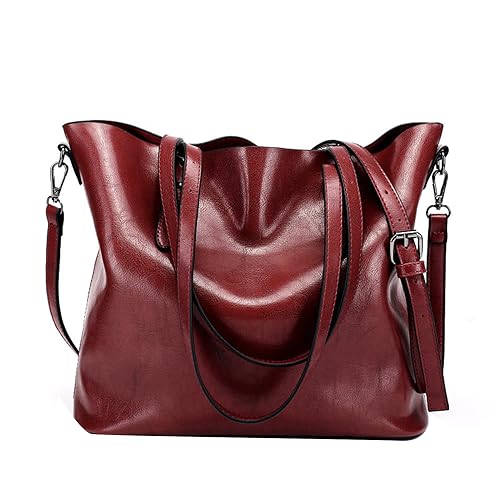 BUBEFSKD Stilvolle PU Crossbody Taschen Der Frauen Handtasche Satchel Großer Kapazitätsumhängentasche Für Tägliche Essentielle Tasche Mit Essentiellen Satchel Handtaschen Umhängetasche von BUBEFSKD