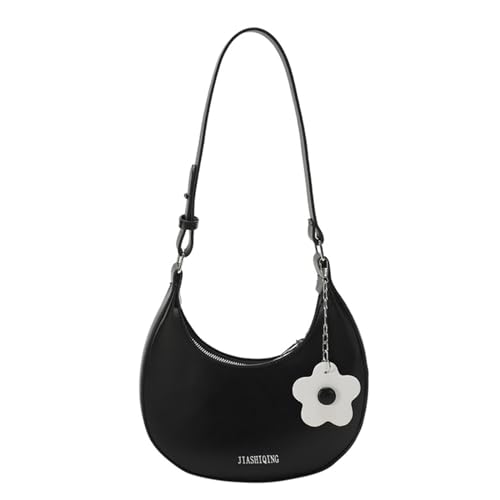 BUBEFSKD Stilvolle PU Umhängetasche Mit Niedlichen Blumenheizenheimen Frauen Achselhhandtasche Unterarm Für Frauen von BUBEFSKD