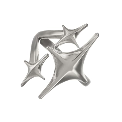 BUBEFSKD Stilvolle Sternen Inspir Legierungsringe Elegante Schmuck Statement Stücke Für Trendige Frauen Täglich Tragen Partygeschenke Ideen Einzigartiger Sternschmuck BUBEFSKD Stilvolle Sternen Inspir Legierungsringe Elegante Schmuck Statement Stücke Für Trendige Frauen Täglich Tragen Partygeschenke Ideen Einzigartiger Sternschmuck von BUBEFSKD