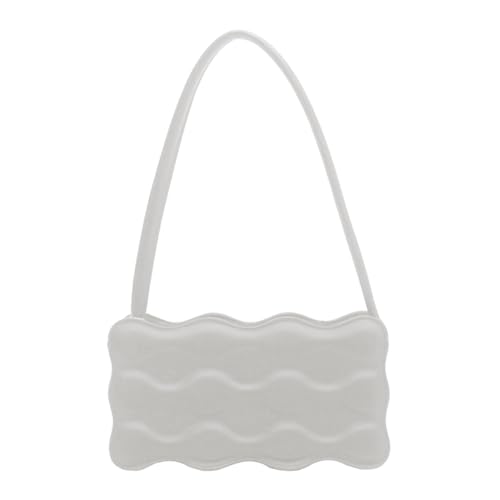 BUBEFSKD Stilvolle Und Vielseitige Unterarmtüten Frauen Umhängetasche Gewellte Handtasche Perfekt Für Tägliche Ausflüge Und Lässige Achselhöhlenbeutel Frauen von BUBEFSKD