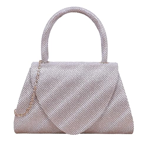 BUBEFSKD Strasspu Tasche Formelle Abendbeutel Dame Geldbörse Elegante Hochzeitsfeier Klemme Weibliche Cocktail Cross Body Umhängetasche Glitzerklappe Clutch Clutch von BUBEFSKD