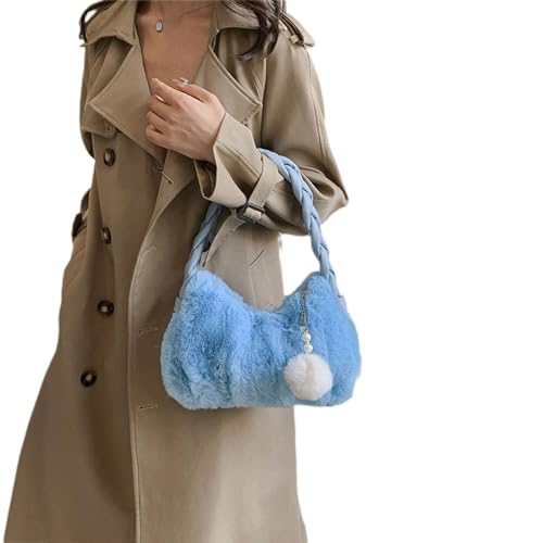 BUBEFSKD Stylish Ladies 'Plush Umhängetasche Mode Unterarmtasche Handtasche Für Den Täglichen Gebrauch Aprikosenbeutel von BUBEFSKD
