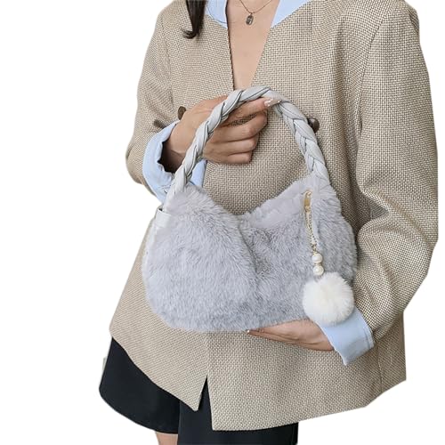 BUBEFSKD Stylish Ladies 'Plush Umhängetasche Mode Unterarmtasche Handtasche Für Den Täglichen Gebrauch Aprikosenbeutel von BUBEFSKD