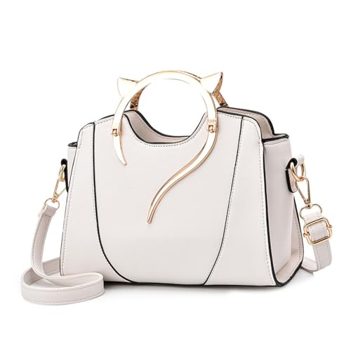 BUBEFSKD Süße Katzenohr PU Leder Crossbody Tasche Mit Oberen Elegante Feste Schulterhandtasche Große Kapazität Messenger Geldbeutel PU Leder Crossbody BUBEFSKD Süße Katzenohr PU Leder Crossbody Tasche Mit Oberen Elegante Feste Schulterhandtasche Große Kapazität Messenger Geldbeutel PU Leder Crossbody von BUBEFSKD