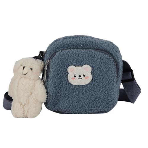 BUBEFSKD Süßer Plüsch Crossbody Geldbeutel Anhänger Satchel Umhängetasche Messenger Handtasche Für Frauen Mädchen Frauen Plüsch Schulter von BUBEFSKD