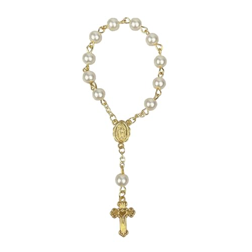 BUBEFSKD Taufe Bevorzugung Rosenkränke Armband Mit Kreuz Acryl Rosenkranzperlen Taufgunst Für Die Erste Kommunion Babypartie Taufarmband BUBEFSKD Taufe Bevorzugung Rosenkränke Armband Mit Kreuz Acryl Rosenkranzperlen Taufgunst Für Die Erste Kommunion Babypartie Taufarmband von BUBEFSKD
