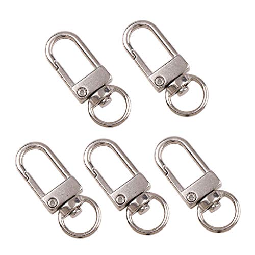 BUBEFSKD Tragbares Gold Silber Für Schlüsselkettenhalter Hummerklauenverschluss Drehauslöser Schnapphaken Schmuckfunde Craft Keychain BUBEFSKD Tragbares Gold Silber Für Schlüsselkettenhalter Hummerklauenverschluss Drehauslöser Schnapphaken Schmuckfunde Craft Keychain von BUBEFSKD