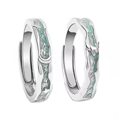 BUBEFSKD Trendy Mondförmige Ringe Mode Paare Finger Für Frauen Mädchen Minimalistische Elegante Accessoire Ornament Silber Accessoires von BUBEFSKD