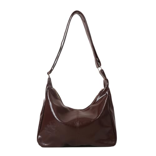 BUBEFSKD Trendy Vintage Inspirierte Umhängetasche Für Frauen Unterarmhandtasche Mit Reißverschluss Pu Für Tägliche Geeignet von BUBEFSKD
