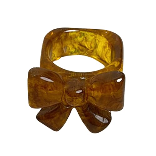 BUBEFSKD Übertriebene Harzringe Mit Bowknot Dating Schmuckharz Textur Perfekt Zum Hinzufügen Eines Farbtons Zu Allen Outfits Einzigartiges Accessoires BUBEFSKD Übertriebene Harzringe Mit Bowknot Dating Schmuckharz Textur Perfekt Zum Hinzufügen Eines Farbtons Zu Allen Outfits Einzigartiges Accessoires von BUBEFSKD