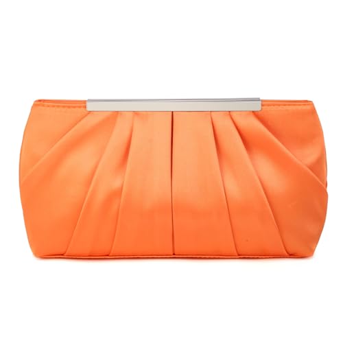 BUBEFSKD Umhängetasche Für Mädchen Frauen Plissierte Formale Abendtasche Feste Farbe Lady Geldbeutel Hochzeit Clutches Cocktail Abschlussball Handtasche Handtaschen von BUBEFSKD