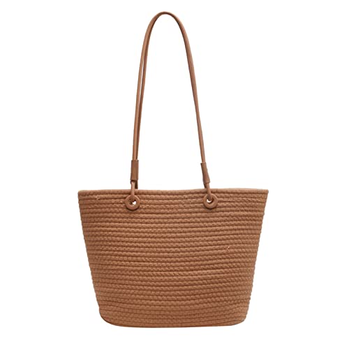 BUBEFSKD Umhängetasche Mit Großer Kapazität Für Frauen Strohgewebte Handtaschen Ladies Casual Tote Modekorb Einkaufsfrauen Gewebt Strohhandtasche Modekkorb Große Kapazität Tasche von BUBEFSKD