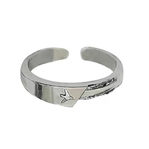 BUBEFSKD Unique Metallringe Moderne Unisex Paar Schmuck Mode Finger Ringe Legierung Textur Geeignet Für Männer Und Frauen Präsentieren Flugzeugschmuck BUBEFSKD Unique Metallringe Moderne Unisex Paar Schmuck Mode Finger Ringe Legierung Textur Geeignet Für Männer Und Frauen Präsentieren Flugzeugschmuck von BUBEFSKD