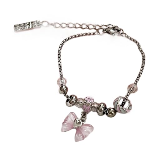 BUBEFSKD Verstellbarer Bogenknotenkettenarmband Fußkettchen Mit Farbenfrohen Stahl Schmetterlingsperlen Für Frauen Mädchen Kinder Geburtstagsfeierlichkeiten Schmetterlingsarmband BUBEFSKD Verstellbarer Bogenknotenkettenarmband Fußkettchen Mit Farbenfrohen Stahl Schmetterlingsperlen Für Frauen Mädchen Kinder Geburtstagsfeierlichkeiten Schmetterlingsarmband von BUBEFSKD