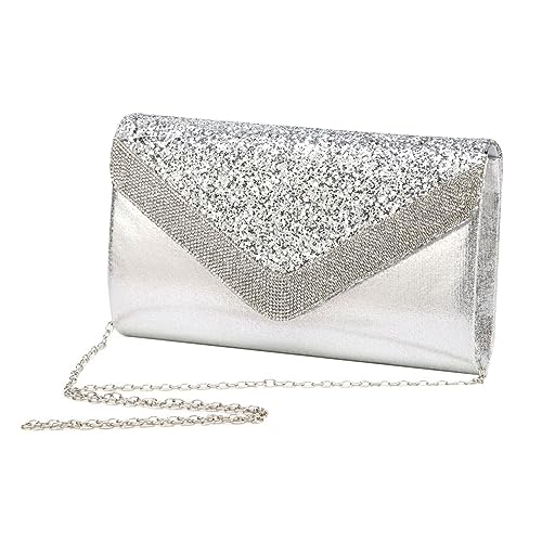 BUBEFSKD Vielseitige Abendtasche Mit Kettengurt Hochzeitsfeier Clutch Prom Bankett Geldbörse Stylisches Accessoire BUBEFSKD Vielseitige Abendtasche Mit Kettengurt Hochzeitsfeier Clutch Prom Bankett Geldbörse Stylisches Accessoire von BUBEFSKD