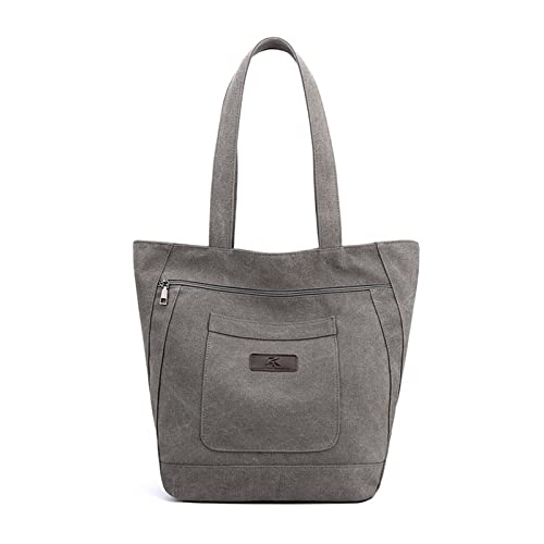 BUBEFSKD Vintage Canvas Einkaufstaschen Für Frauen Käufer Mädchen Handtaschen Reißverschluss Großer Kapazität Umhängetasche Leinwand Umhängetasche Groß von BUBEFSKD