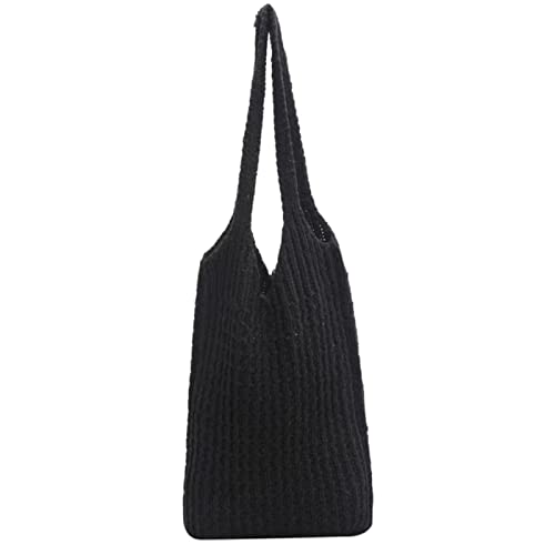 BUBEFSKD Vintage Strickbeutel Handtasche Große Kapazität Einheitlich Farbig Schulterverstürzt Für Straßendrollstraßentasche BUBEFSKD Vintage Strickbeutel Handtasche Große Kapazität Einheitlich Farbig Schulterverstürzt Für Straßendrollstraßentasche von BUBEFSKD