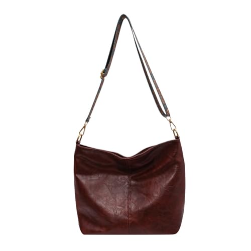 BUBEFSKD Vintage Wide Gurt Eimer Tasche Große Kapazität Pendel Mode Crossbody Einfache Schulterbett von BUBEFSKD