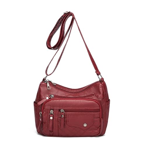BUBEFSKD Weiches Crossbody Tasche Multi Taschen Leder Für Frauen Vielseitige Trendige Schulter Schulter Einkaufstaschen Mit Großer Kapazität von BUBEFSKD
