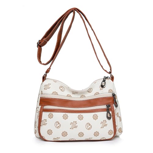 BUBEFSKD Women Crossbody Bag Multi Taschen Crossbody Geldbörse Lederhandtasche Taschenbuch Leichter Schultertasche Geeignet Für Den Täglichen Einkaufen von BUBEFSKD