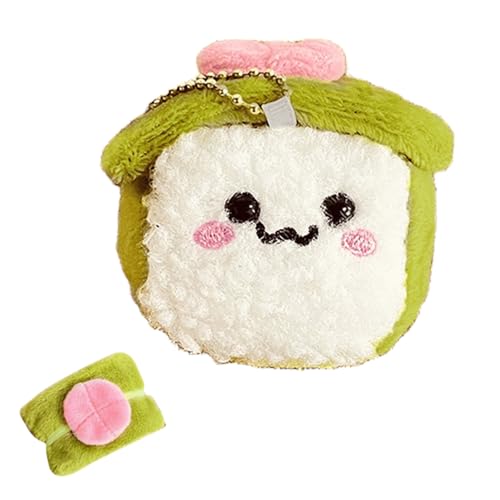 BUBEFSKD Wurgender Sushi Inspiriertes Plüschspielzeug Japanischer Kulturgeschenk Schlüsselbeutel Anhänger Für Rucksack Oder Schlüsselbund Accessoire Culinary Theme Plushie von BUBEFSKD