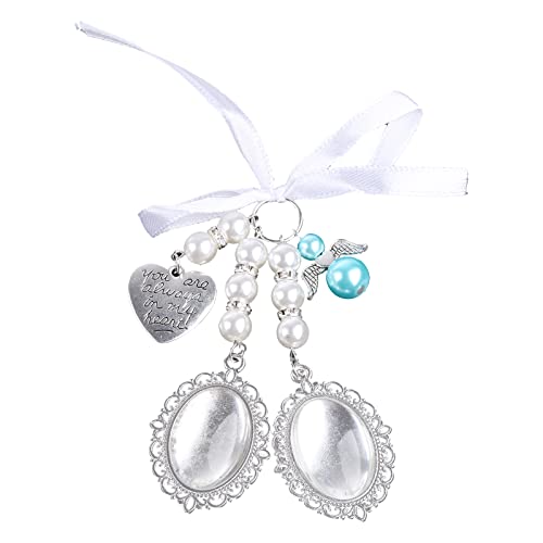 Brosche Hochzeitsschütze Doppelspitze Rahmen Ovales Glas Fotorahmen Mit Anhänger Für Urlaubshandwerk Verwenden Hochzeits Boutonniere Pins von BUBEFSKD