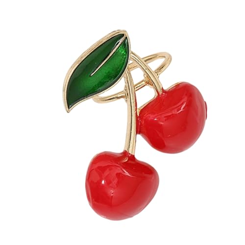 Bunte Strasssteine ​​Weihnachtsbaum Lappel Pin Cartoon Kirschen Brosche Handgefertigt von BUBEFSKD