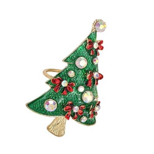 Bunte Strasssteine ​​Weihnachtsbaum Lappel Pin Cartoon Kirschen Brosche Handgefertigt von BUBEFSKD