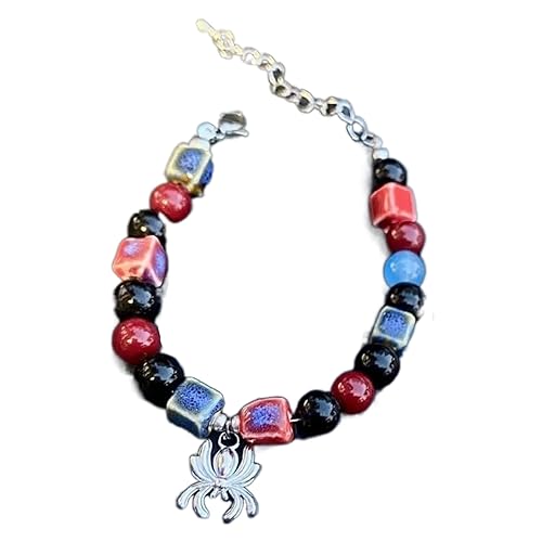 Buntes Perlenarmband Einfache Spinnen Charme Mode Halloween Schmuck Armband Eleganter Armreifen Für Paare Für Paare Bunte Perlen Partyzubehör Buntes Perlenarmband Einfache Spinnen Charme Mode Halloween Schmuck Armband Eleganter Armreifen Für Paare Für Paare Bunte Perlen Partyzubehör von BUBEFSKD