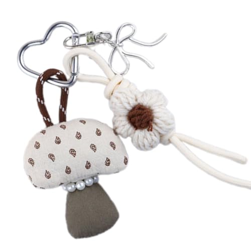 Cartoon Pilzschlüsselkettenauto Schlüsselketten Blumen Schlüsselringbeutel Charme Handtasche Schöne Herzschüsse Telefon Herzschlüsselende Cartoon Pilzschlüsselkettenschlüsselblumen Schlüsselbeutel von BUBEFSKD