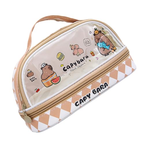 Clear Pencil Hülle Cartoon Capibala Beutel Make Up Tasche Große Kapazität Stift Zurück In Die Schulmaterial Für Mädchen Cartoon Capibala Clear Pen School Office Supplies von BUBEFSKD