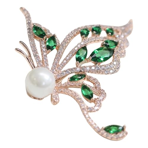 Crystal Butterfly Brosche Pin Einzigartiger Kleidungsschmuck Geeignet Für Abendkleidung Oder Verleihung Des Alltags Outfits Bunte Emaille Brosche von BUBEFSKD