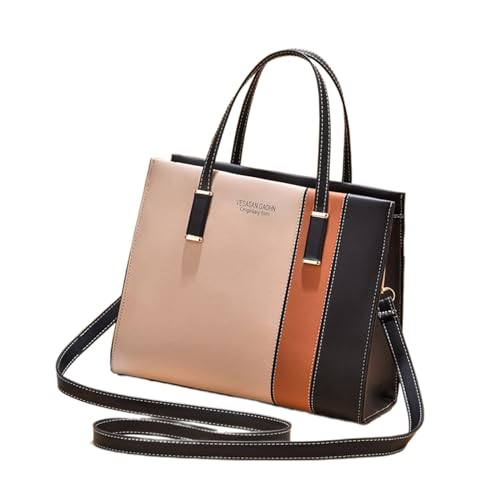 Damen Cross Body Umhängetasche Farbe Block Shouder Handtasche PU Leder Satchel Farbblock Cross Body Frauen Große Taschen Weiches Multi Tasche Plisöses Clutch Handtasche Handtaschen Modentaschen von BUBEFSKD