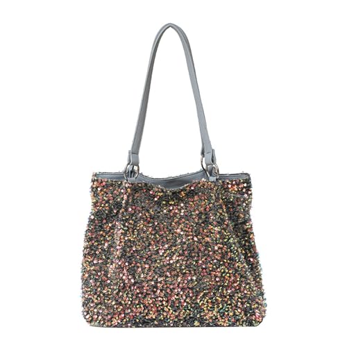 Damen Funkelnde Umhängetasche Frauen Einkaufen Dating Große Kapazität Handtasche Glitzer Pailletten Achselstation Für Tägliche Großkapazität Handtasche Für Frauen Funkelnde Schulter Pailletten von BUBEFSKD
