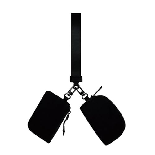 Doppelbeutel Armbandbrieftasche Für Frauen Doppelbeutel Armband Geldbeutel Reißverschluss Tragbarer Schlüsselbund Brieftasche Nylon von BUBEFSKD